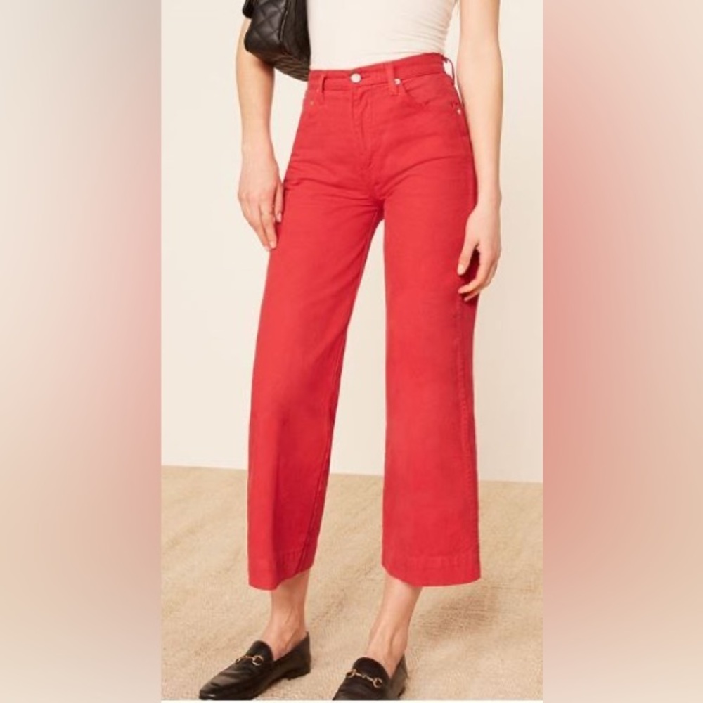 Reformation Chevy Pant Cherry Red Size 26